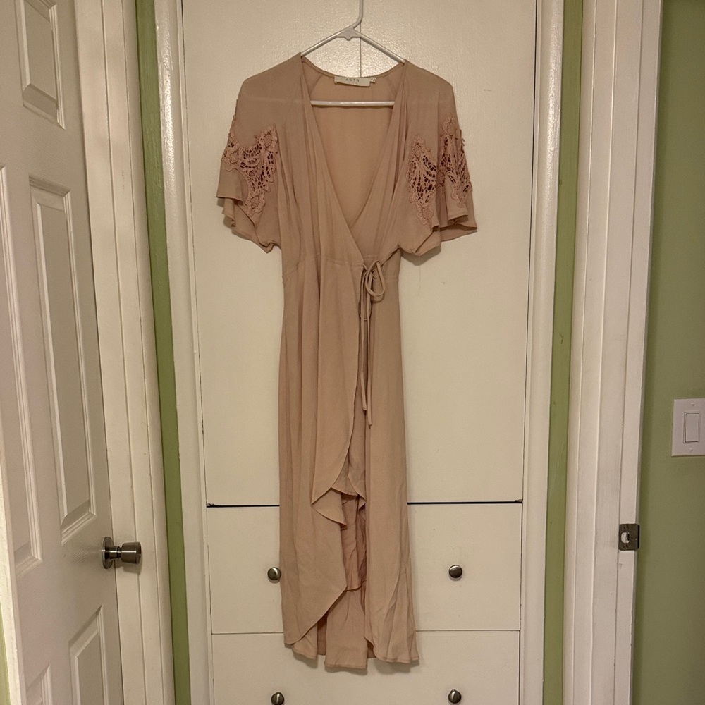 Astr Blush High Low Wrap Dress